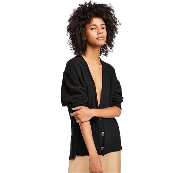 Free People School Boy Cashmere Cardigan Size Large - Picture 1 of 6